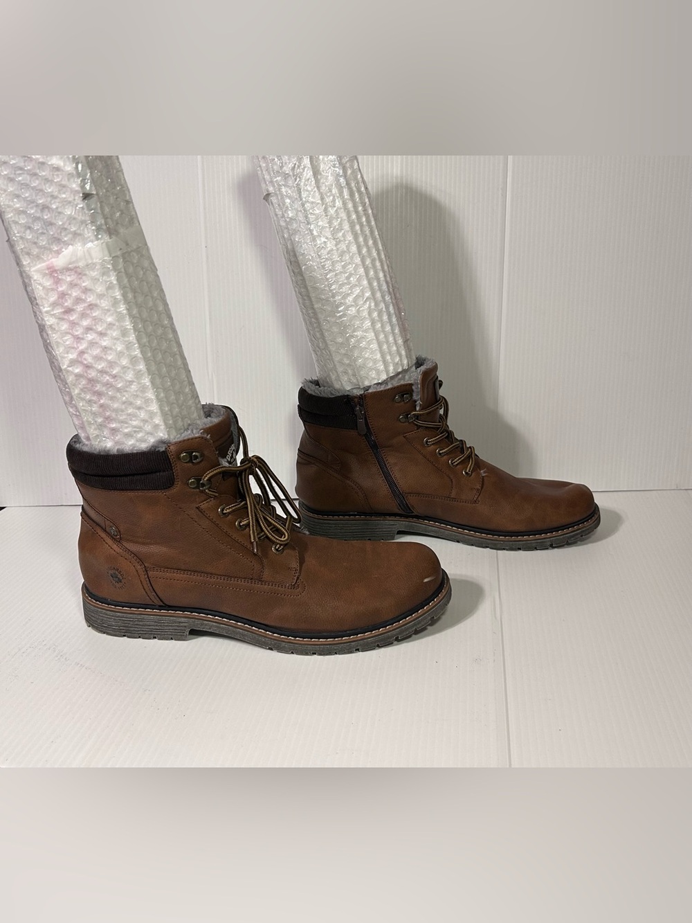 Decarsdz brown lace-up chukka boots men size 13